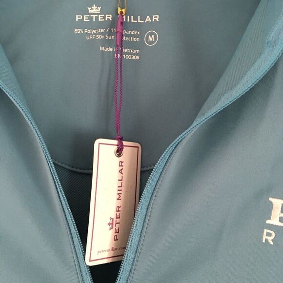 Peter Millar NWT PGA Reach Full Zip Blue UPF Jacket | Size Medium - Picture 6 of 9